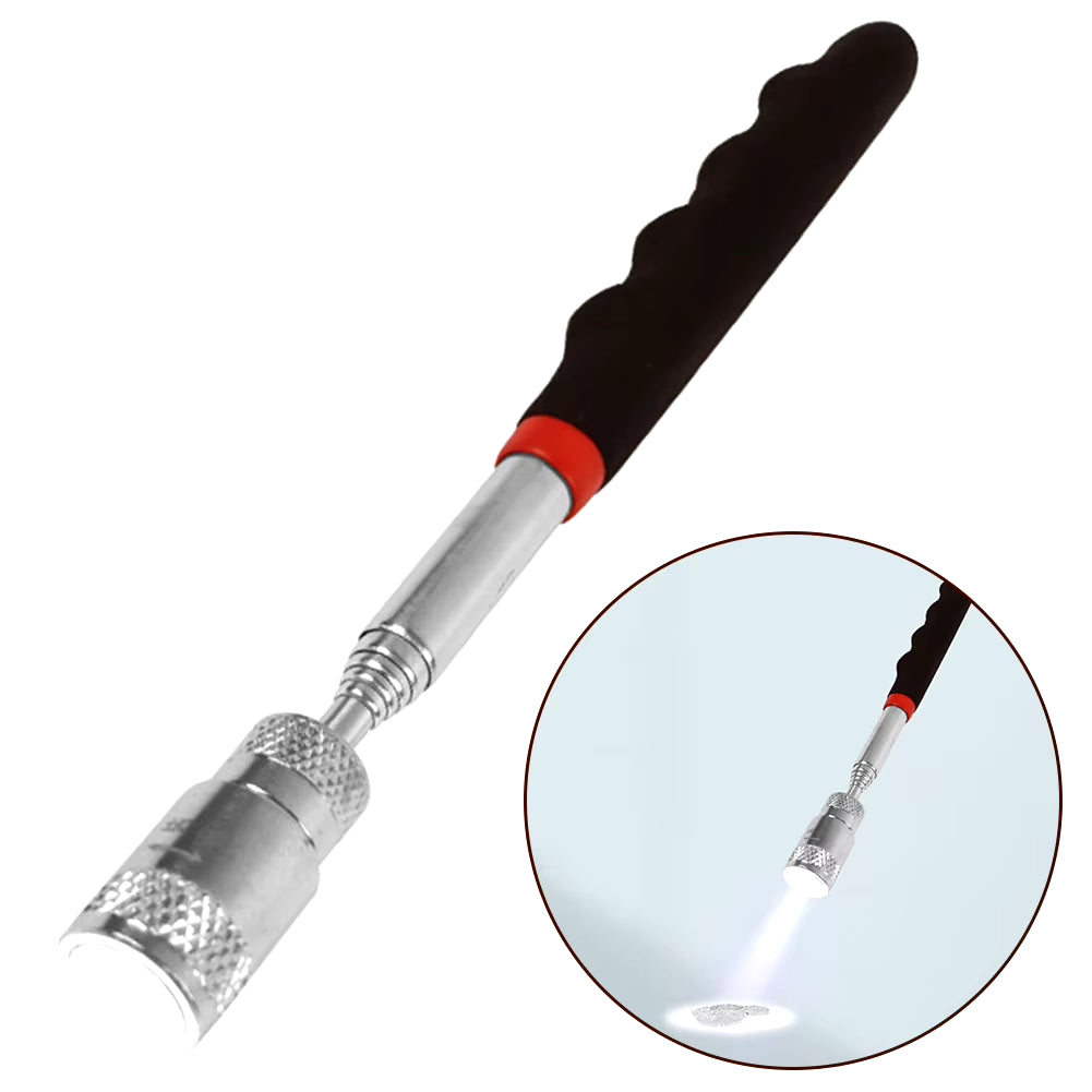 1X Telescopic Magnetic Pick up Tool with LED Light Magnetic Retractable Suction Rod Suction Stick Pen Type Pickup Device