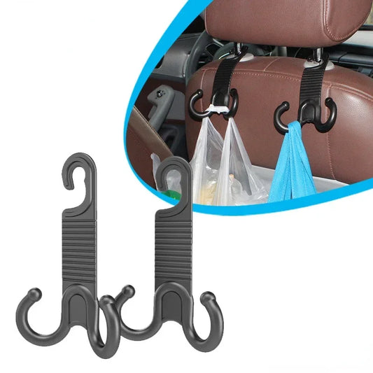 2 pcs Car SUV Seat Headrest Hooks Back Hanger Holder Hang Bag Handbag Universal Vehicle Storage Organizer Drop Car Accessories