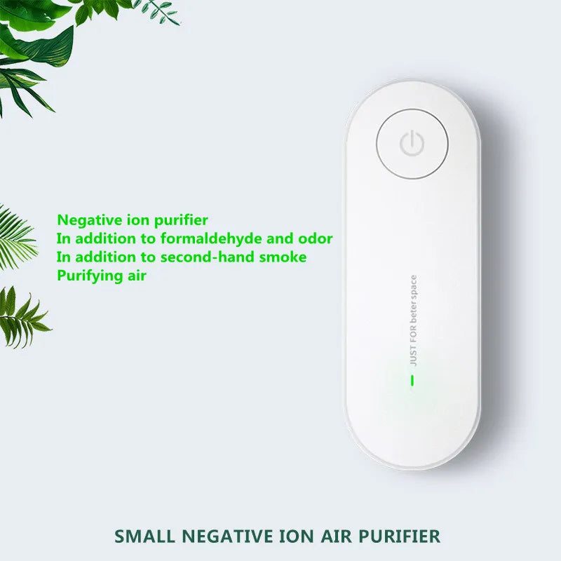 Portable Air Purifier Anion Air Purification Air Freshener Ionizer Cleaner Dust Cigarette Smoke Remover Toilet Deodorant