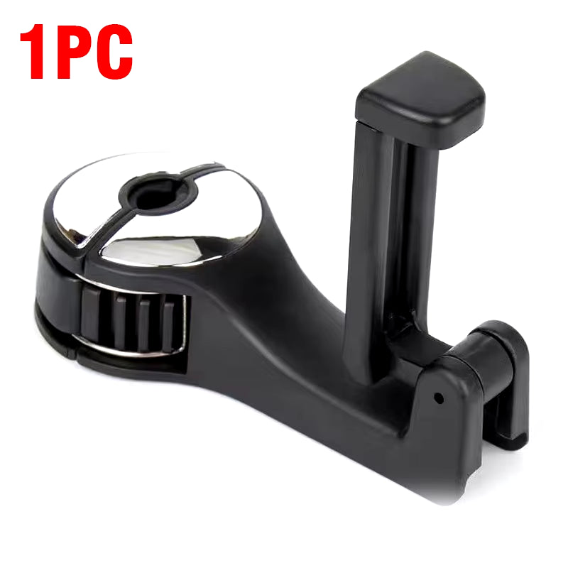 2 in 1 Car with Phone Holder Headrest Hidden Portable Hook Car Seat Back Hanger Storage Hook Phone Holder Auto Fastener Clip