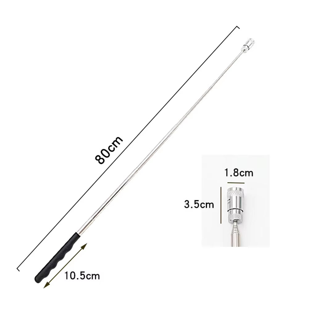 1X Telescopic Magnetic Pick up Tool with LED Light Magnetic Retractable Suction Rod Suction Stick Pen Type Pickup Device