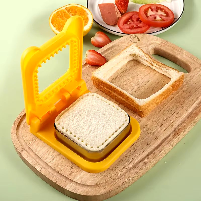 1Pc Stainless Steel Square/Circle Breakfast Sandwich Bread Cutting Mold Toast Pocket Bread Making Tool